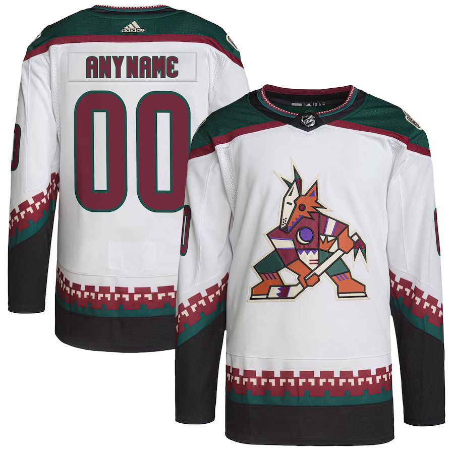 Men Arizona Coyotes adidas White Primegreen Authentic Pro Custom NHL Jersey->arizona coyotes->NHL Jersey